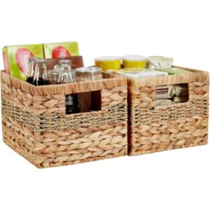 Amazon pantry basket set used for organizing snacks and meal prep supplies