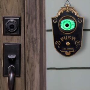 Scary animated Halloween doorbell that screams when pressed for front porch Halloween decor. Halloween Decor