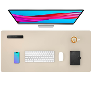 Desk pad protector adding a sleek touch and protecting against scratches and spills. Best Amazon office must-have.