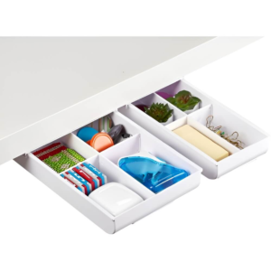 Space-saving under desk drawer for storing office supplies and decluttering your workspace. Best Amazon office must-have.