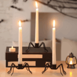 Black-Spider-Taper-Metal-Candle-Holders