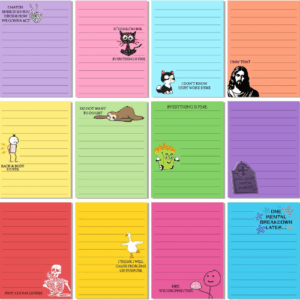 Quirky sticky notes Secret Santa gift for coworkers, fun office gift, creative desk accessory