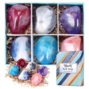 Birthstone mineral soaps – unique self-care Christmas gift for mom