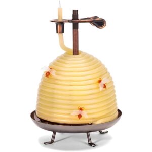 Coiled wax candle – unique and decorative Christmas gift for mom