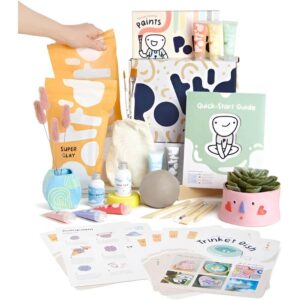 DIY clay pottery kit – relaxing Christmas gift for mom who loves crafting
