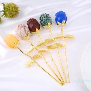 Gemstone carved roses – lasting and elegant Christmas gift for mom