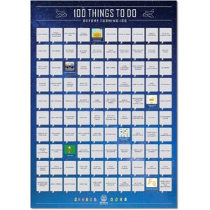 Scratch-off bucket list poster – adventurous Christmas Gift for Him