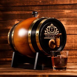Personalized whiskey barrel gift for dad who loves whiskey
