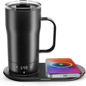 Temperature control travel mug and wireless charger Christmas gift for dad