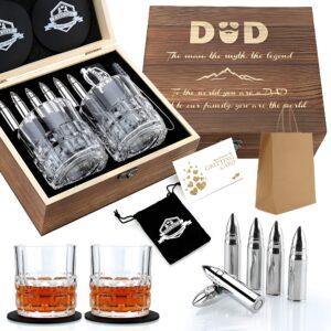 Whiskey stone set Christmas gift for dad who enjoys whiskey