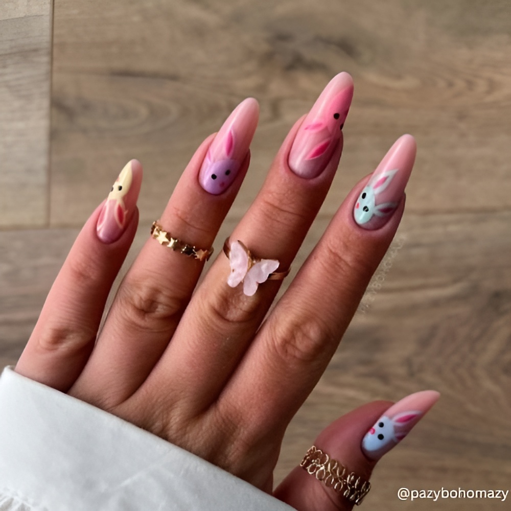 Pastel spring nail design with soft colors and a fresh seasonal manicure
