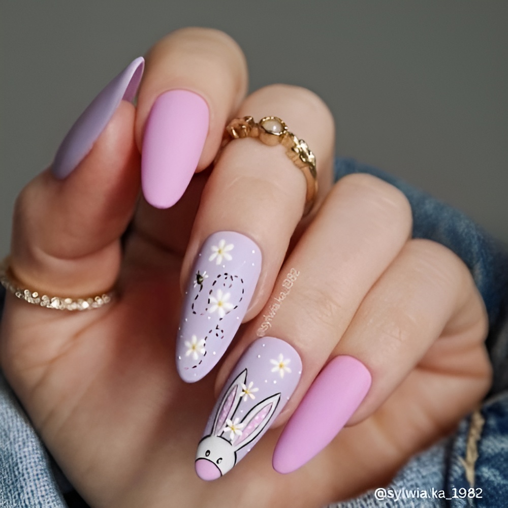 Easter Nail Ideas featuring pastel colors and a soft spring manicure design