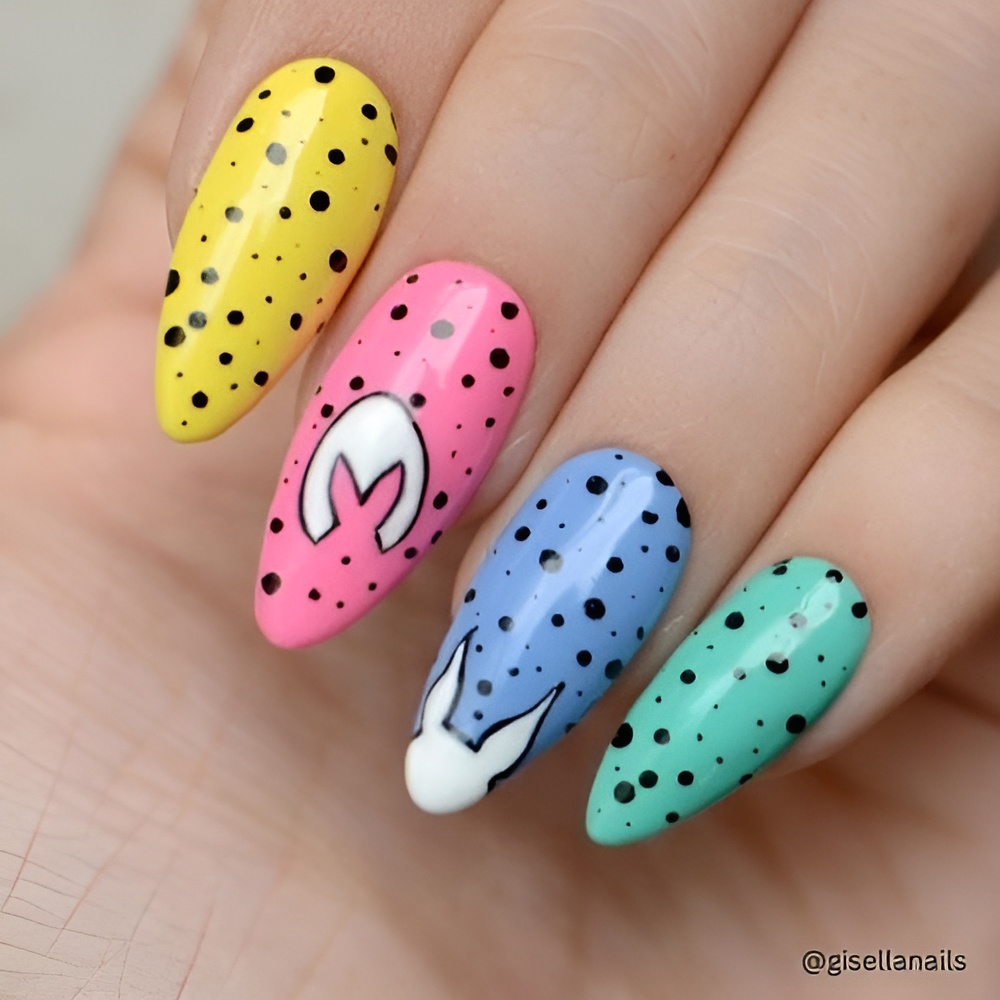 Easter Nail Ideas featuring pastel colors and a soft spring manicure design