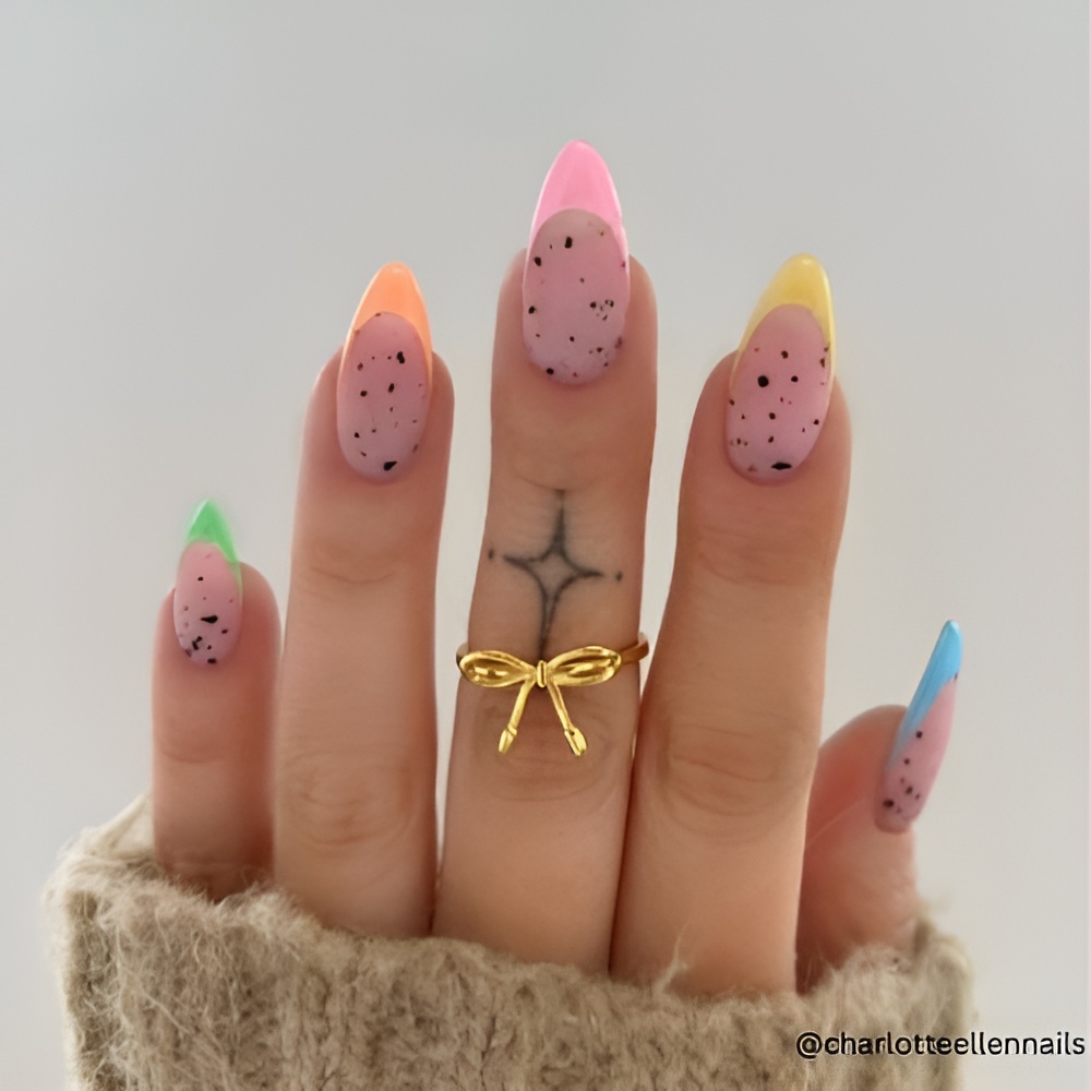 Pastel spring nail design with soft colors and a fresh seasonal manicure