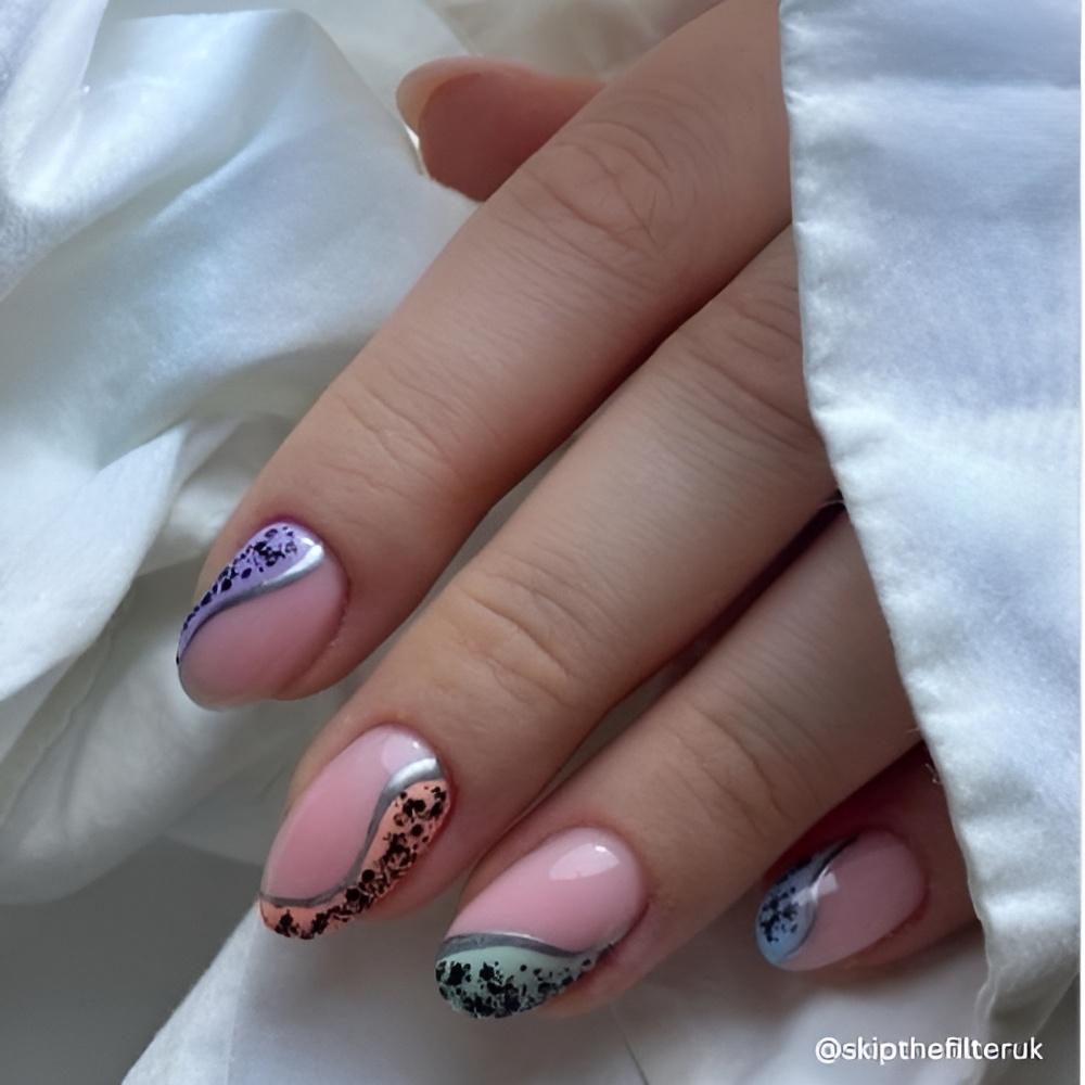 Pastel spring nail design with soft colors and a fresh seasonal manicure