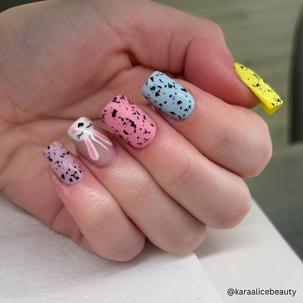 Easter Nail Ideas featuring pastel colors and a soft spring manicure design