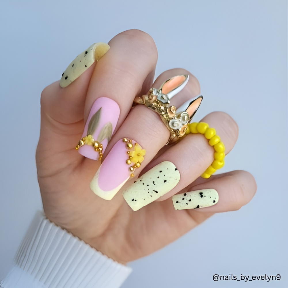Easter Nail Ideas featuring pastel colors and a soft spring manicure design