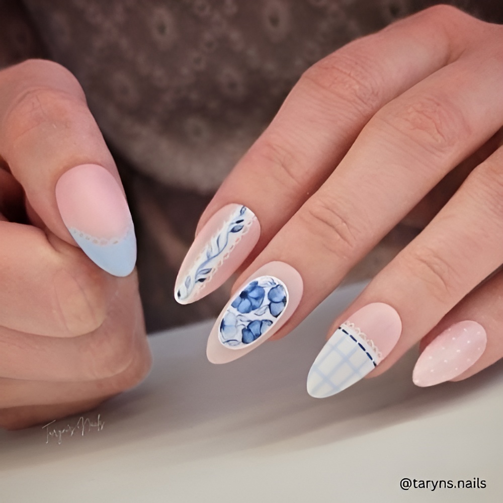 Pastel spring nail design with soft colors and a fresh seasonal manicure