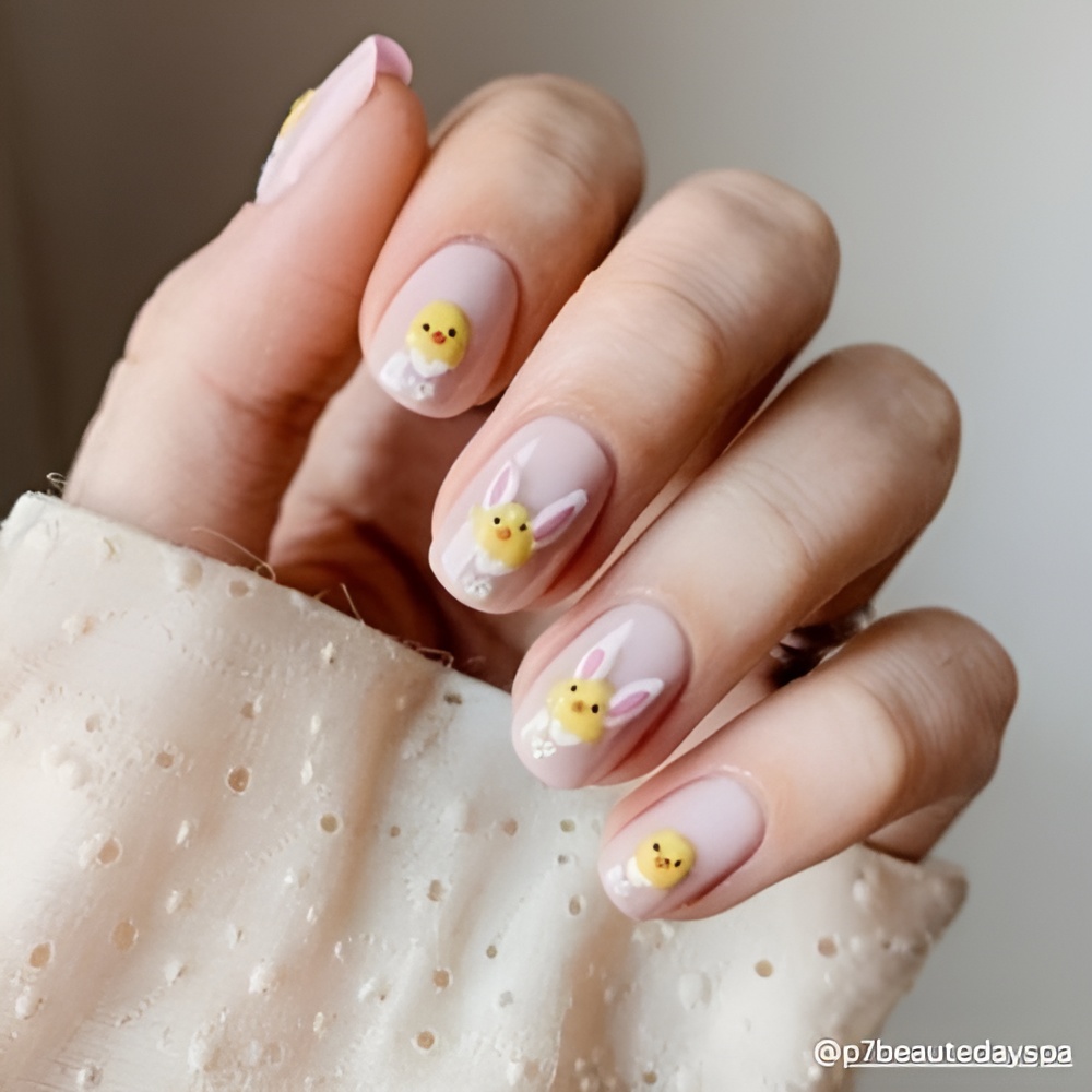 Easter Nail Ideas featuring pastel colors and a soft spring manicure design