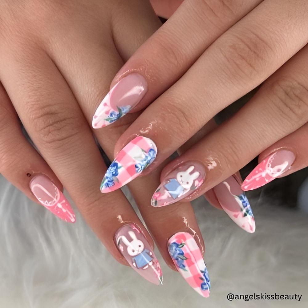 Easter Nail Ideas featuring pastel colors and a soft spring manicure design