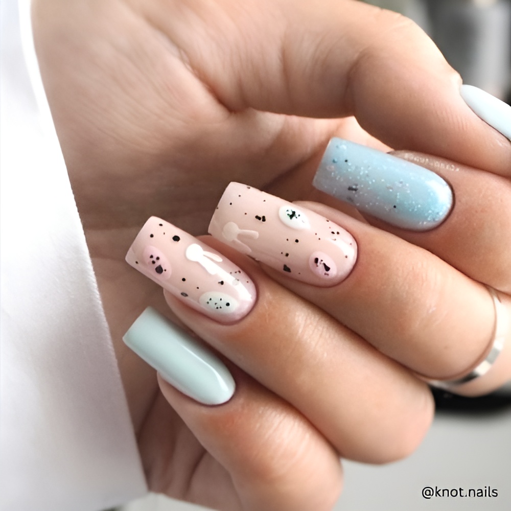 Pastel spring nail design with soft colors and a fresh seasonal manicure
