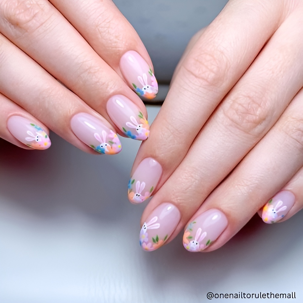 Pastel spring nail design with soft colors and a fresh seasonal manicure