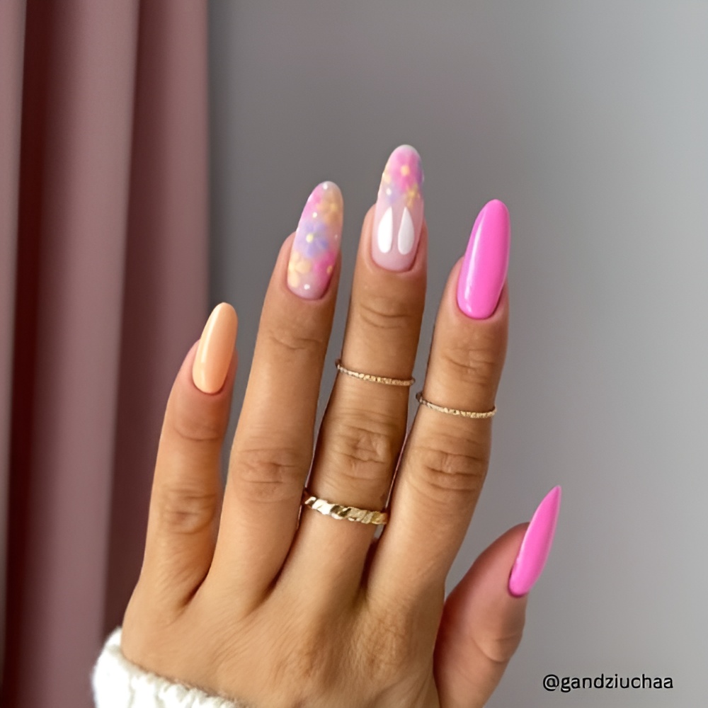 Pastel spring nail design with soft colors and a fresh seasonal manicure