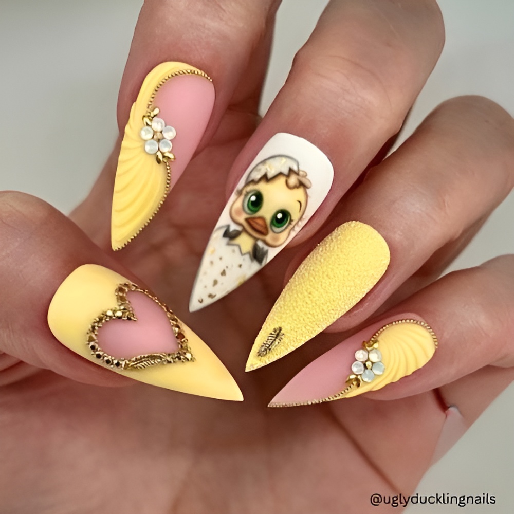 Easter Nail Ideas featuring pastel colors and a soft spring manicure design