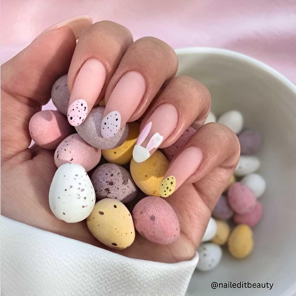Easter Nail Ideas featuring pastel colors and a soft spring manicure design