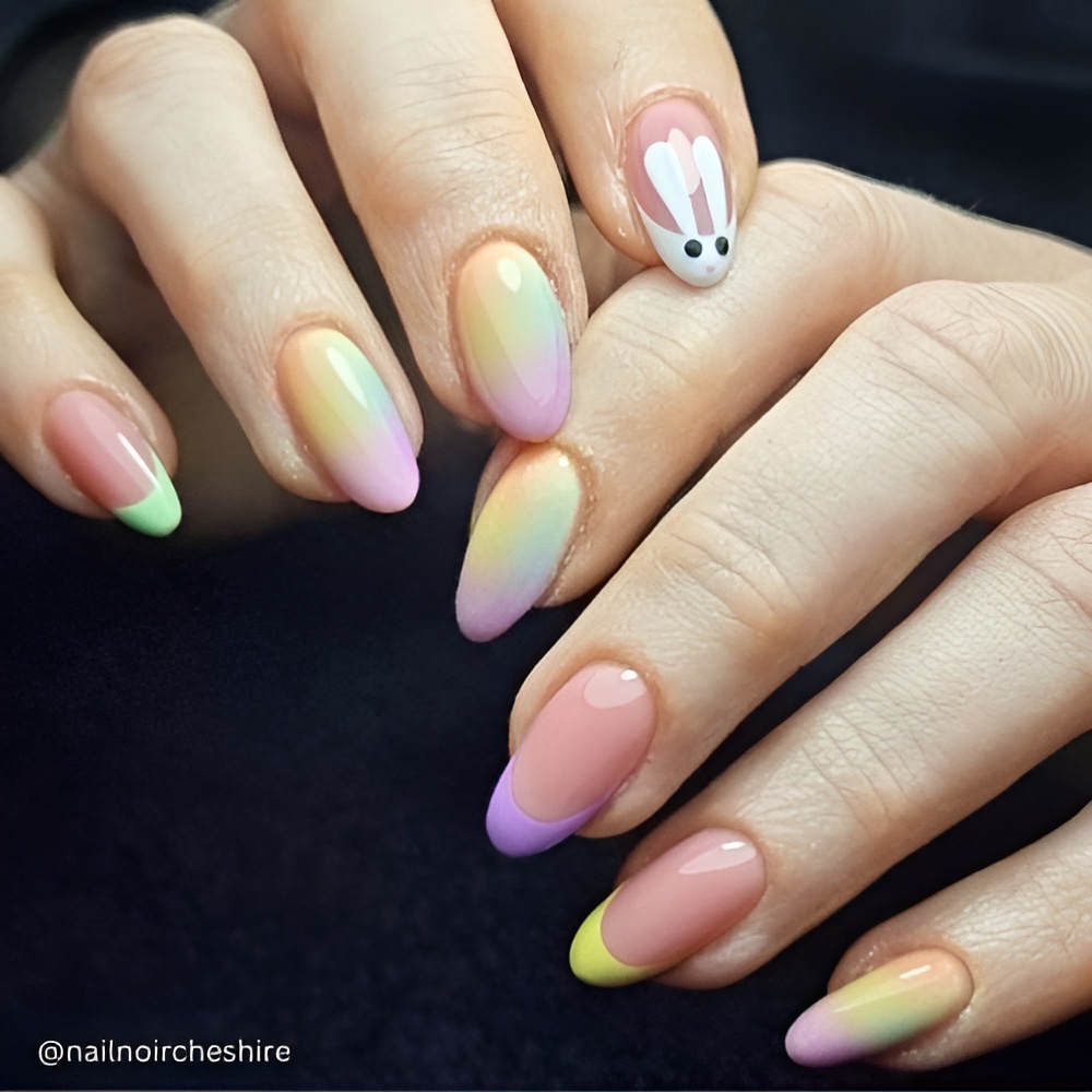 Pastel spring nail design with soft colors and a fresh seasonal manicure