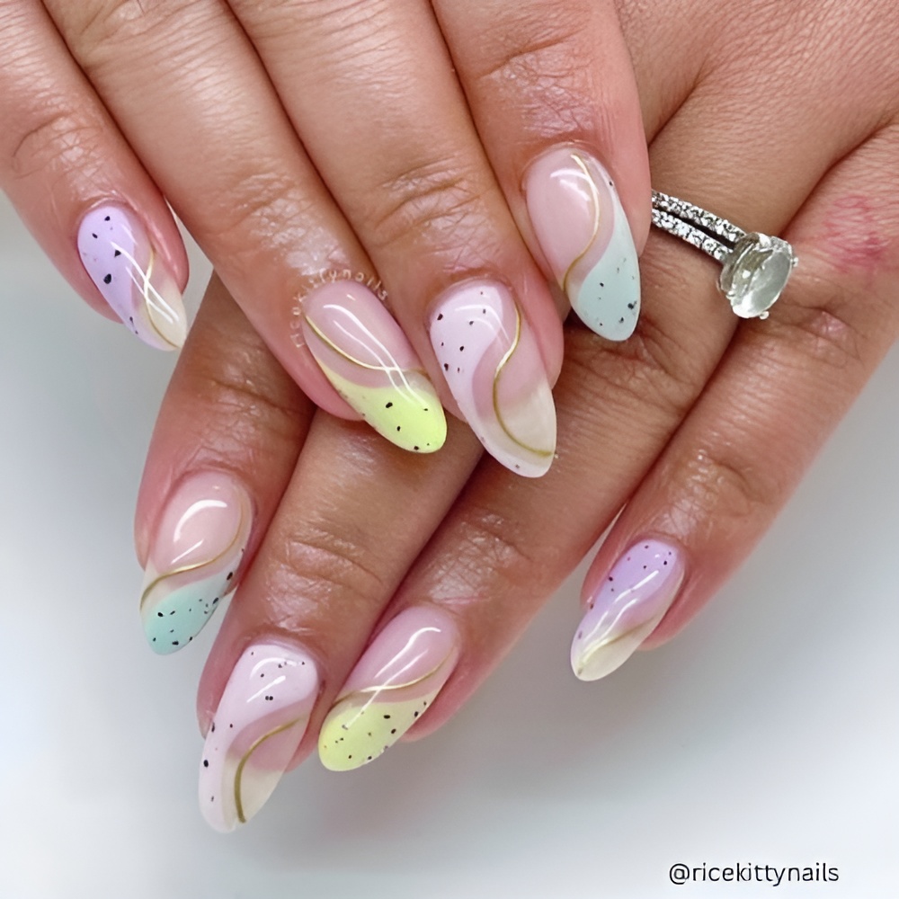 Pastel spring nail design with soft colors and a fresh seasonal manicure