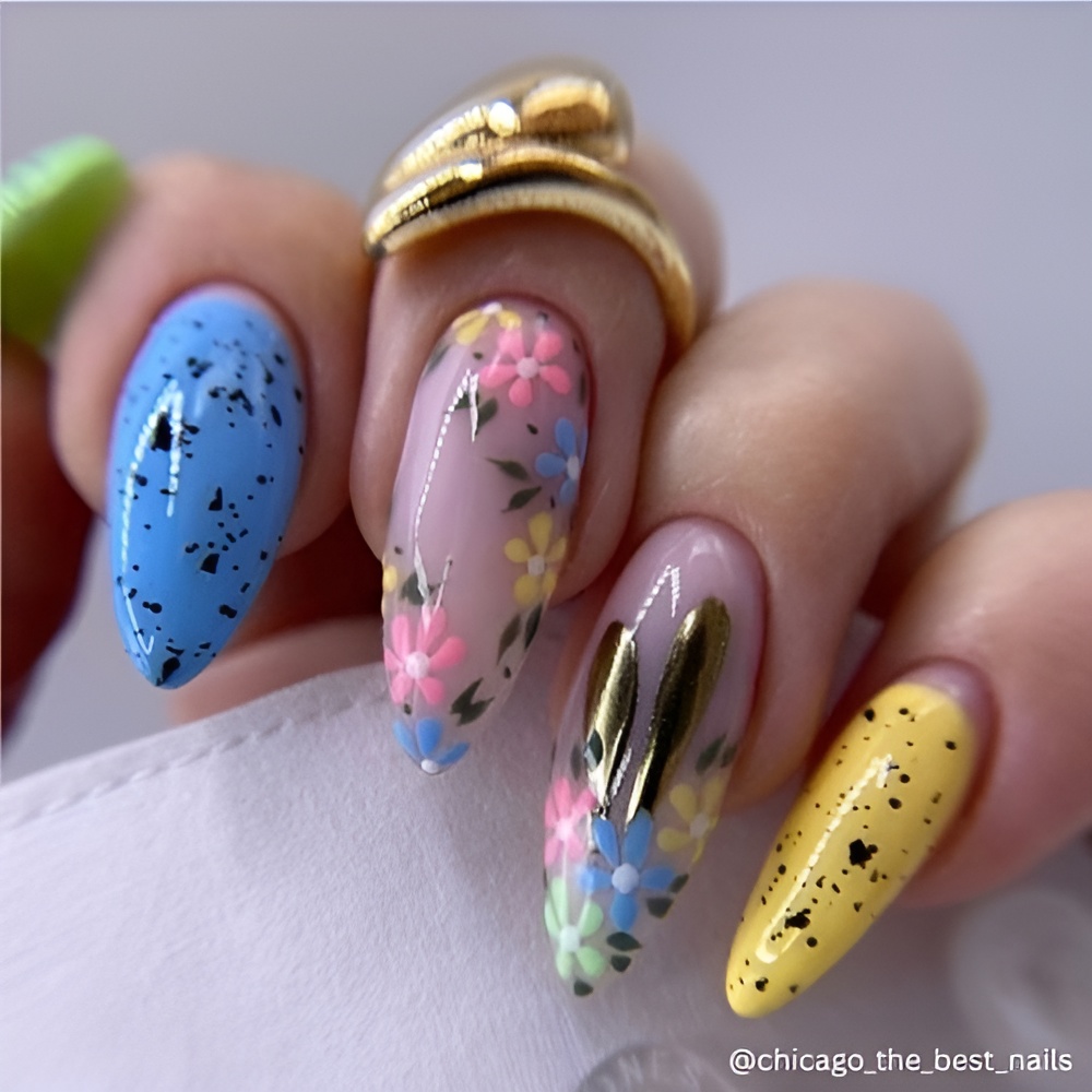 Easter Nail Ideas featuring pastel colors and a soft spring manicure design