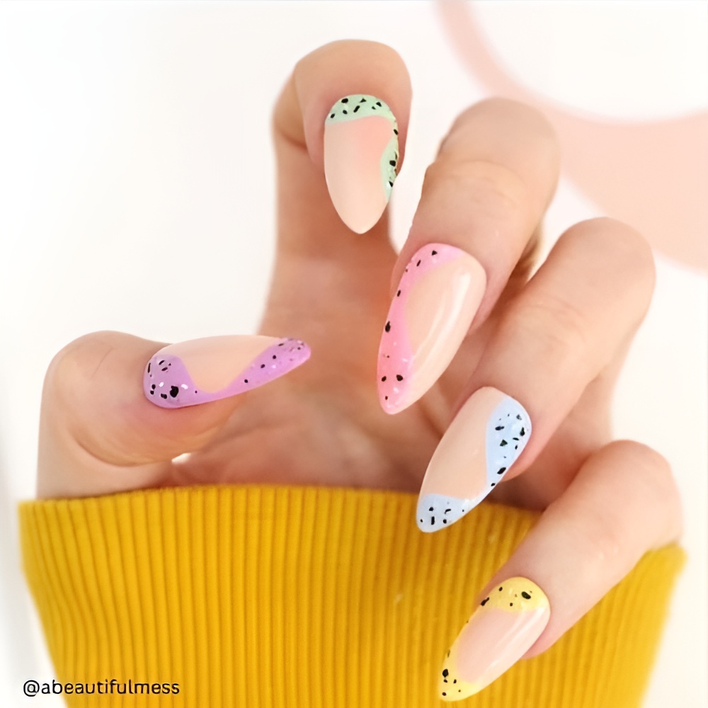 Easter Nail Ideas featuring pastel colors and a soft spring manicure design