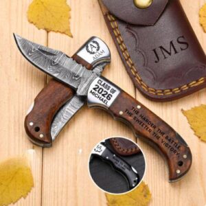Engraved pocket knife graduation gift for him personalized with name or graduation year. Graduation Gifts for Him