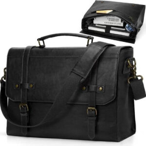 Men’s leather briefcase graduation gift for him, professional bag for interviews and office work