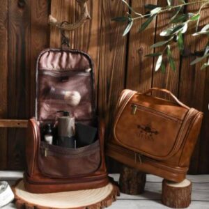 Men’s travel toiletry bag graduation gift idea with organized grooming essentials for trips and new routines