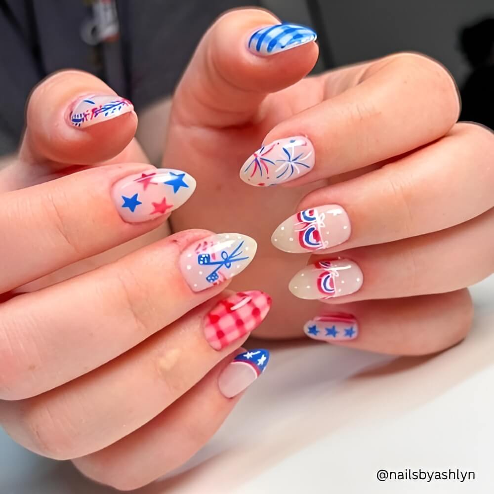 4th of July Nails