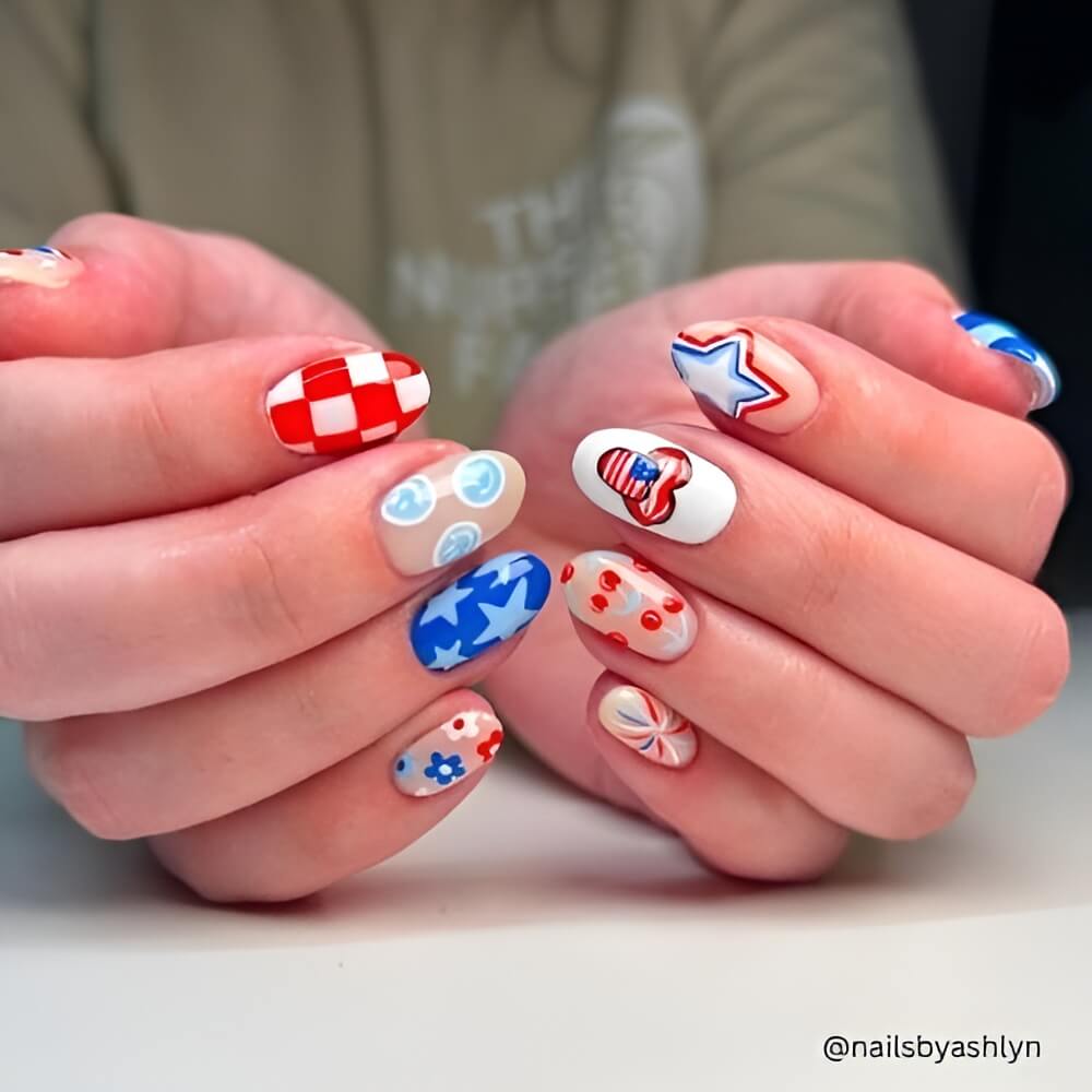 4th of July Nails