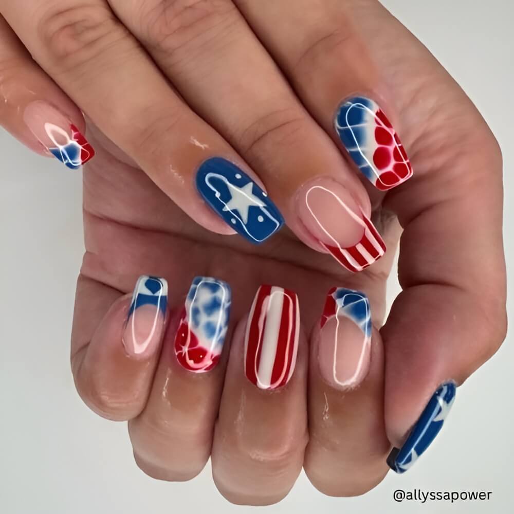 4th of July Nails