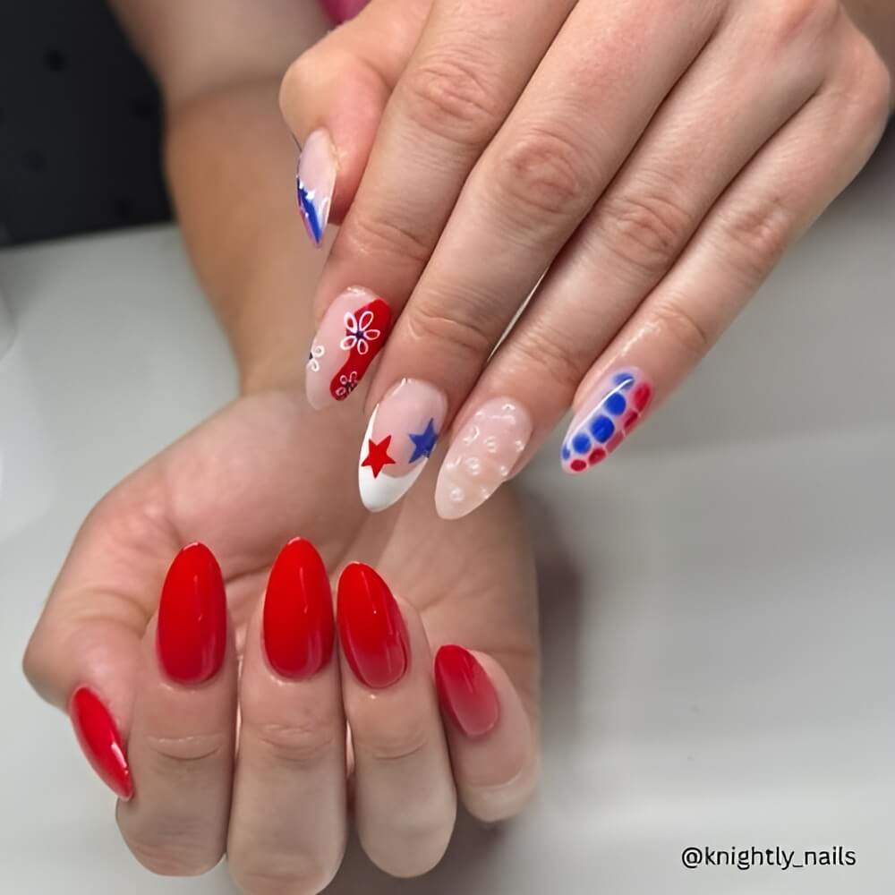 4th of July Nails