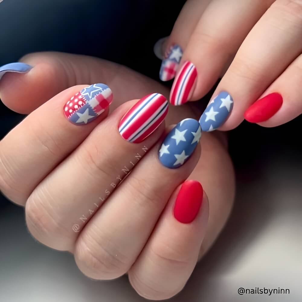 4th of July Nails