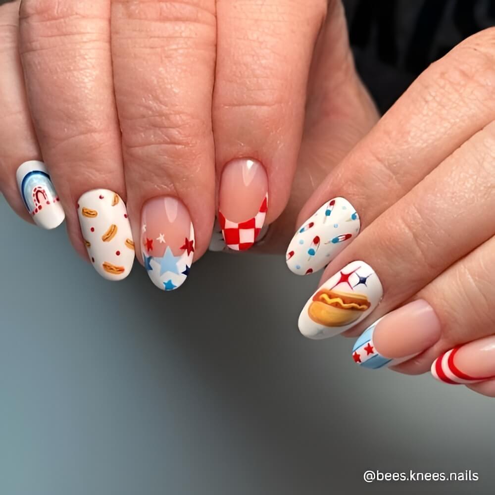 4th of July Nails