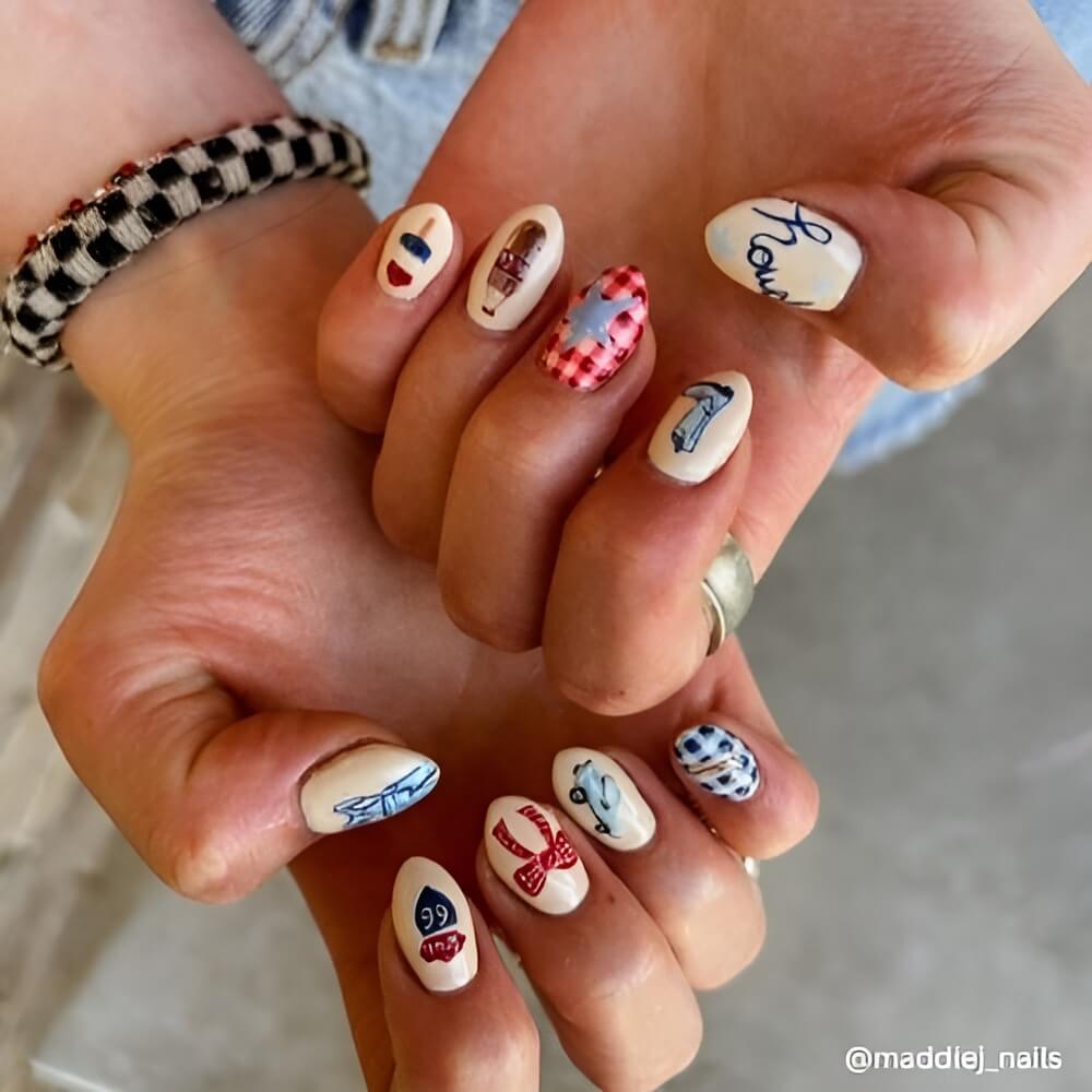 4th of July Nails
