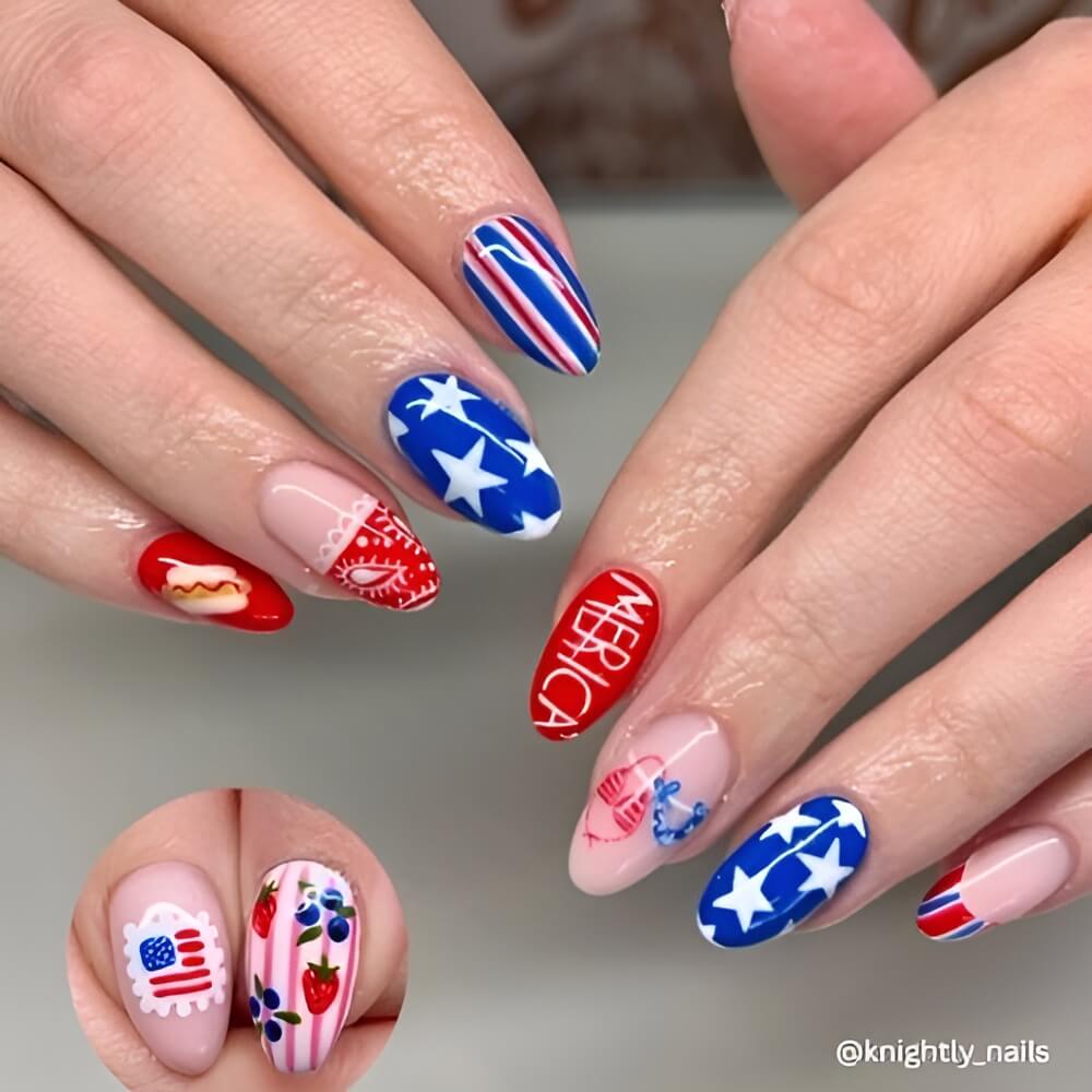 4th of July Nails