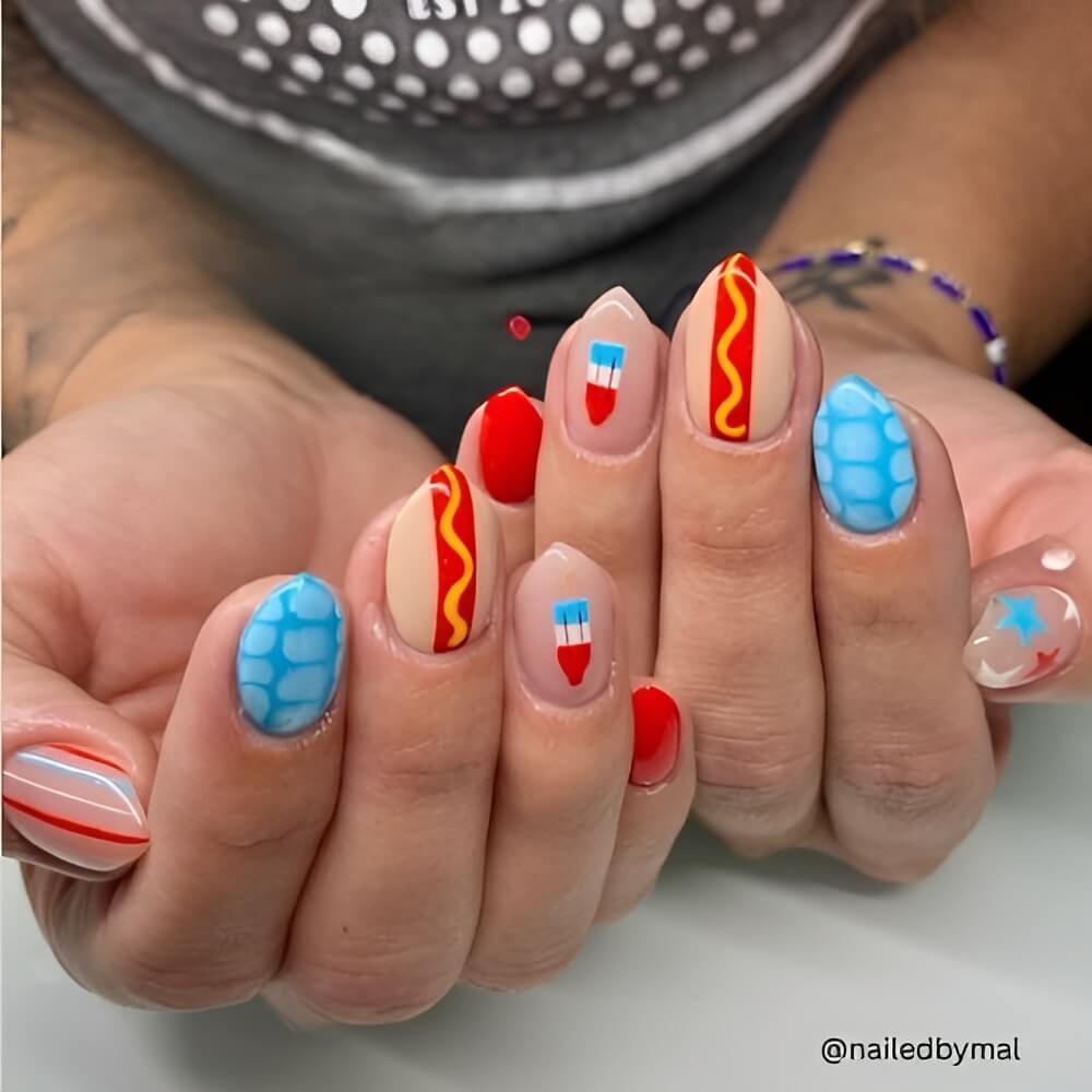 4th of July Nails