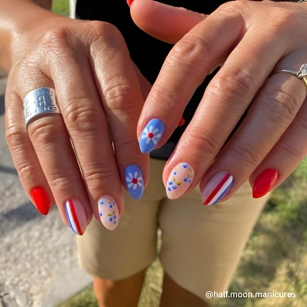 4th of July Nails