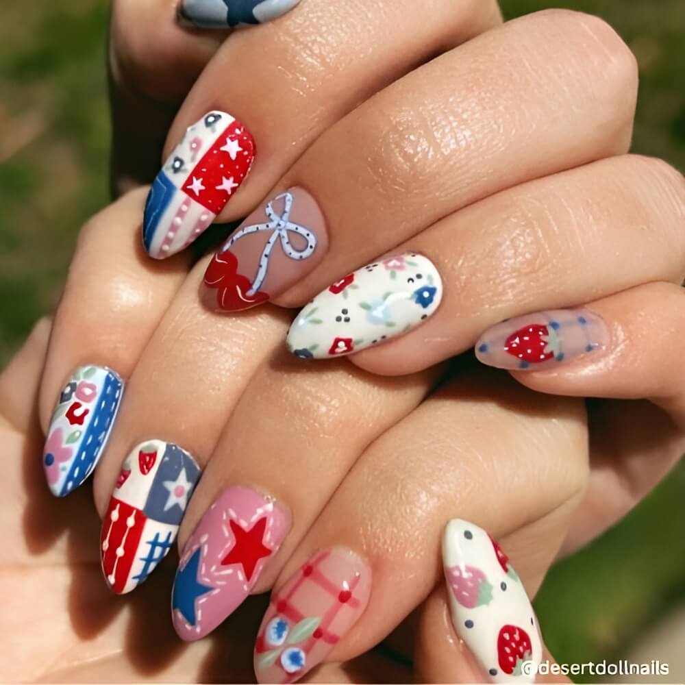 4th of July Nails