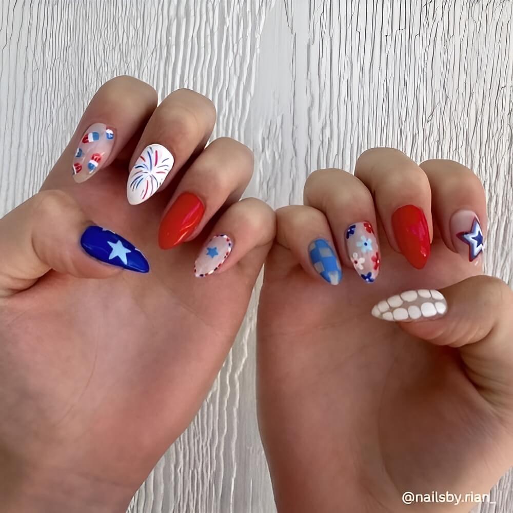4th of July Nails