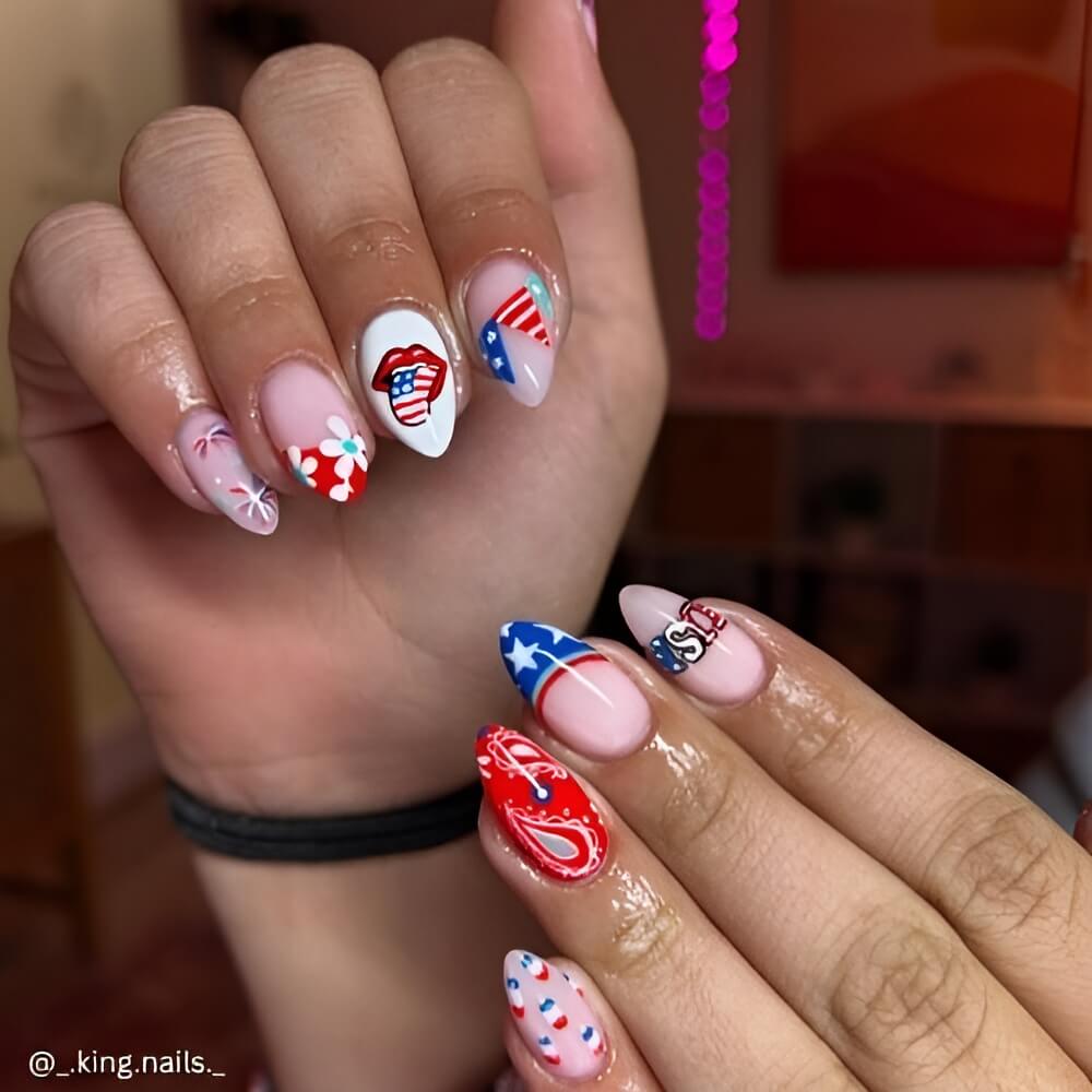 4th of July Nails