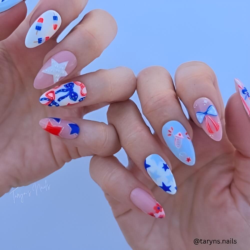 4th of July Nails